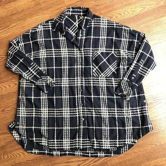 Free People Tops - Free People XS Oversized Button Down Shirt Tunic